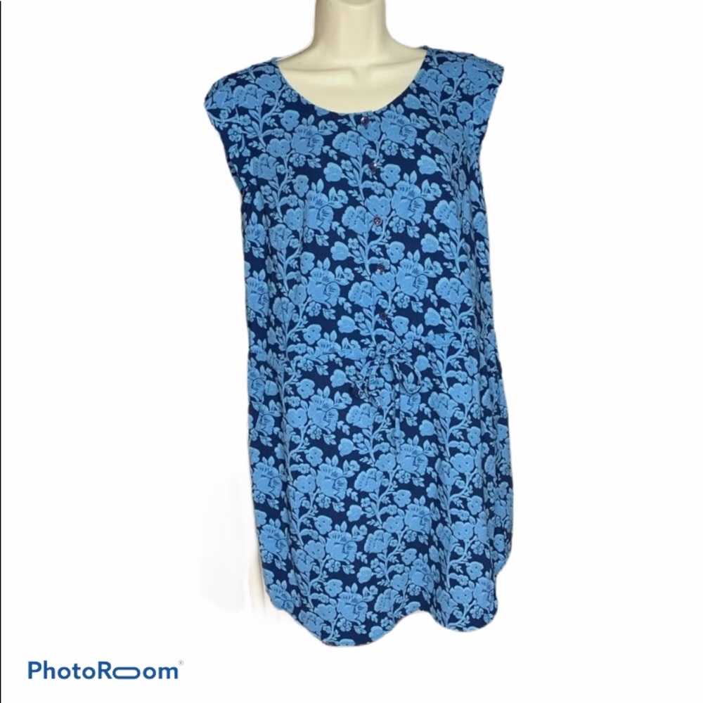 CAbi Women’s Blue Floral  Shift Dress Size Small - Picture 5 of 16